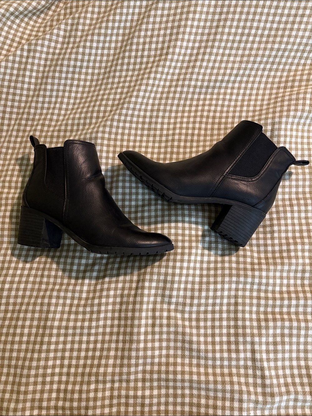 Life Stride Black Chelsea Ankle Boots with Block Heel
